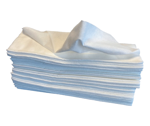 Kuituliina 1krs 42x35cm valk. viskoosi 100%, 80 kpl - Tukkulaatikko 5pkt (400kpl)