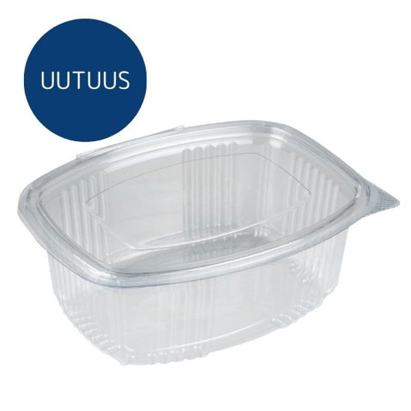 UUTUUS CATER-LINE salaattirasia 250ml 13.2x9.5x4.1cm saranakansi kirkas RPET 100 kpl - Tukkupakkaus 6pkt (600kpl)