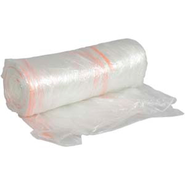 Infektiopyykkipussi 60L läpinäkyvä liukenee kuumaan veteen 55x100cm 25kpl/rll