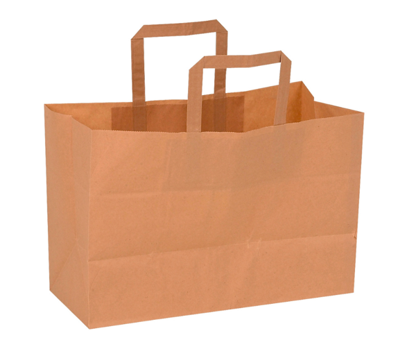 Paperikassi kantokahvoilla 21L 32x22x26cm ruskea 250kpl -