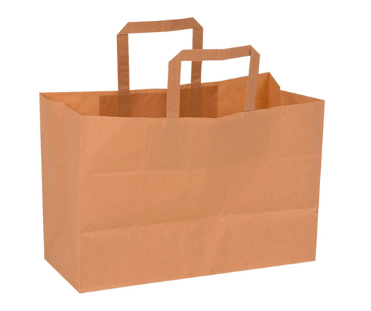 Paperikassi kantokahvoilla 21L 32x22x26cm ruskea 250kpl -