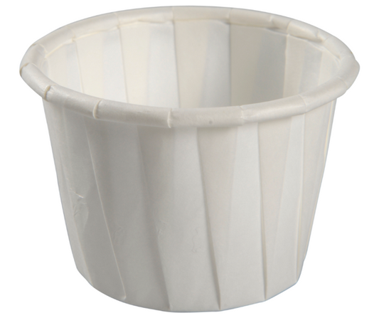 Mauste/lääkepikari 30ml Ø4,4cm valkoinen paperia 250kpl - Tukkupakkaus 20pkt (5000kpl)