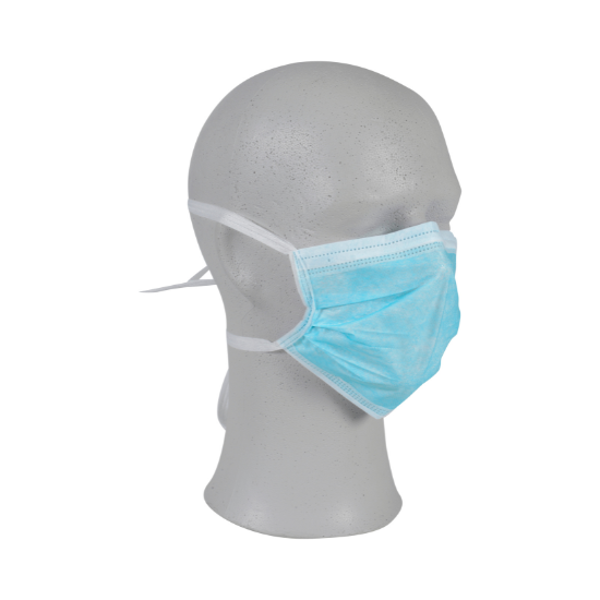 ABENA leikkausmaski nauhoilla Type IIR roisketiivis sininen 50kpl - Tukkupakkaus 20pkt