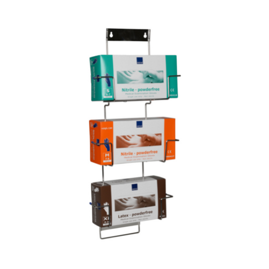 ABENA Flexi rack käsineteline 3 rasialle 1kpl ruostumaton teräs