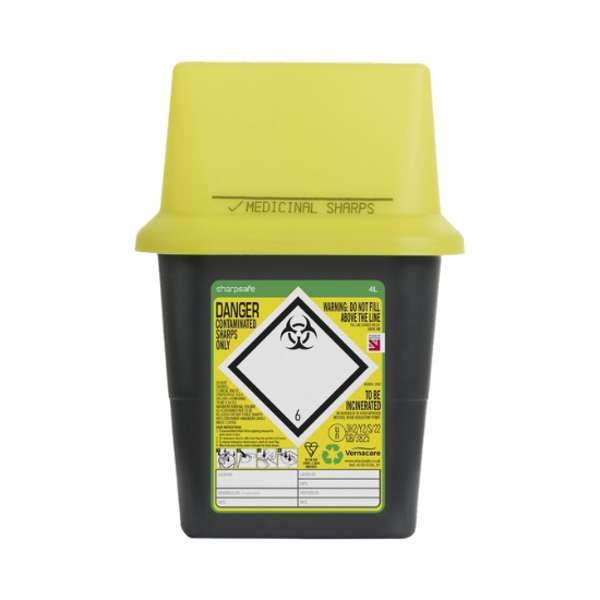 SharpSafe riskijäteastia 4000ml musta 1kpl