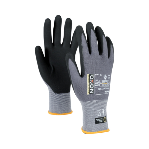 OX-ON Flexible Advanced 1900 CE07 Nitriilipinnoitettu käsine 12paria - Tukkulaatikko 12kpl (144 paria)