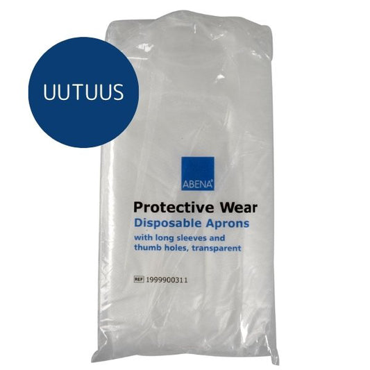 ABENA esiliina pitkät hihat 112x120cm 30my yksittäispakattu LDPE kirkas 100kpl