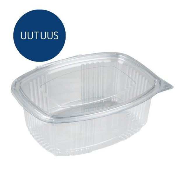 UUTUUS CATER-LINE salaattirasia 375ml 13.2x9.5x6cm saranakansi kirkas RPET 100kpl - Tukkupakkaus 6pkt (600kpl)
