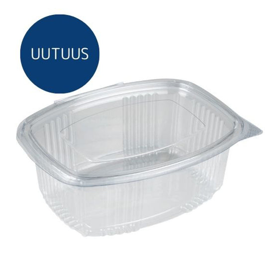 UUTUUS CATER-LINE salaattirasia 375ml 13.2x9.5x6cm saranakansi kirkas RPET 100kpl - Tukkupakkaus 6pkt (600kpl)