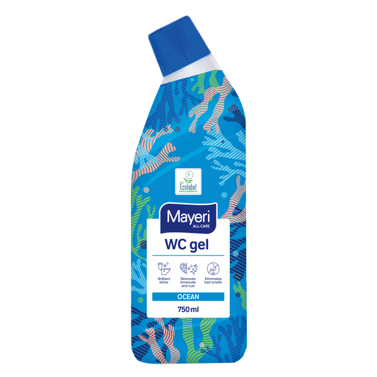 MAYERI WC-GEL OCEAN 750ML NOKKAPULLO - Tukkupakkaus 8kpl (6L)