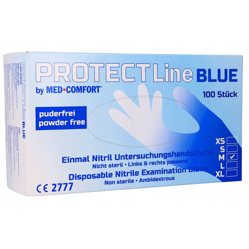 Protect Line Nitriilikäsineet Sininen - Tukkulaatikko 10rasiaa/1000 käsinettä